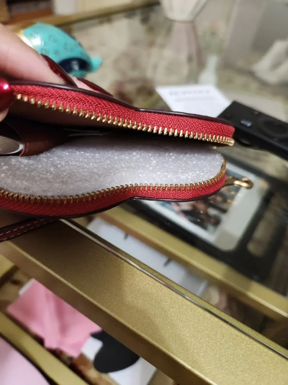 Coach Signature Heart Wristlet / Change Purse NWT